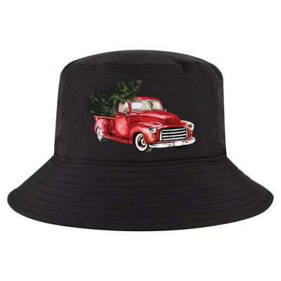 Vintage Truck Wagon Christmas Tree Xmas For Farmer Cool Comfort Performance Bucket Hat