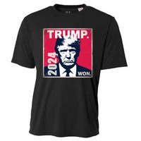 Vintage Trump Won 2024 47th President Inauguration Party Cooling Performance Crew T-Shirt