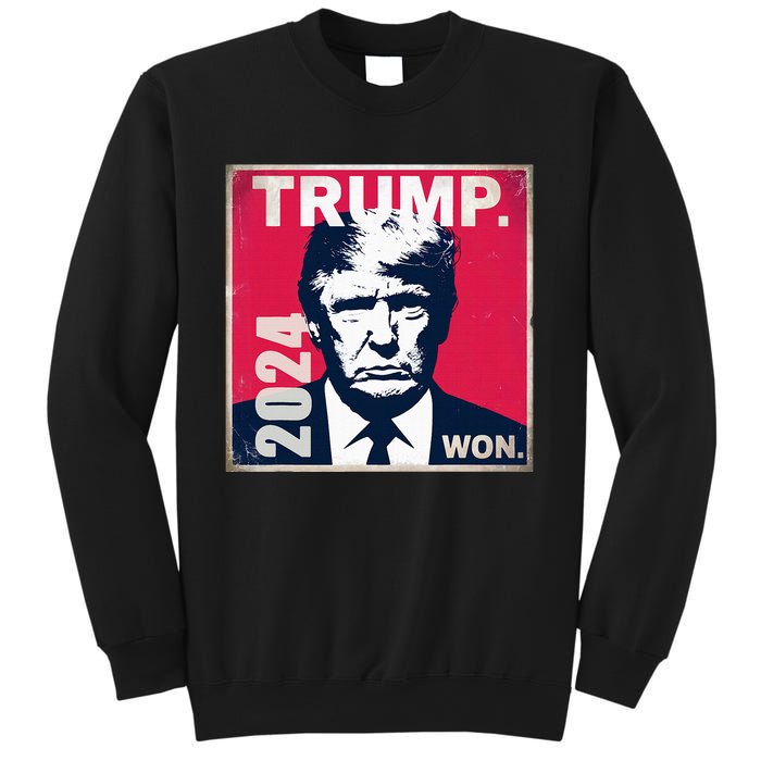 Vintage Trump Won 2024 47th President Inauguration Party Sweatshirt