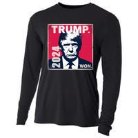 Vintage Trump Won 2024 47th President Inauguration Party Cooling Performance Long Sleeve Crew