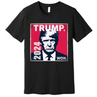 Vintage Trump Won 2024 47th President Inauguration Party Premium T-Shirt