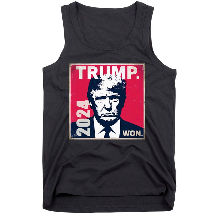 Vintage Trump Won 2024 47th President Inauguration Party Tank Top