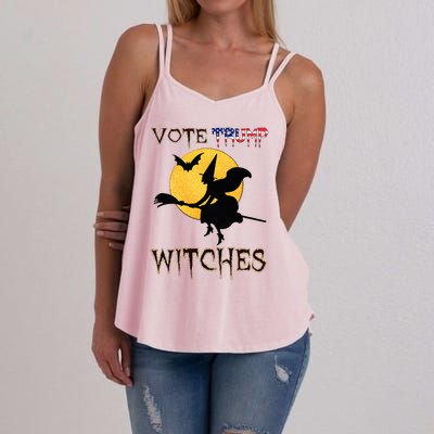 Vote Trump Witches Halloween Women's Strappy Tank