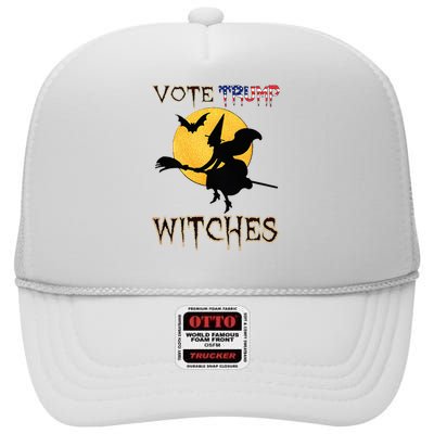 Vote Trump Witches Halloween High Crown Mesh Back Trucker Hat