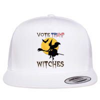 Vote Trump Witches Halloween Flat Bill Trucker Hat