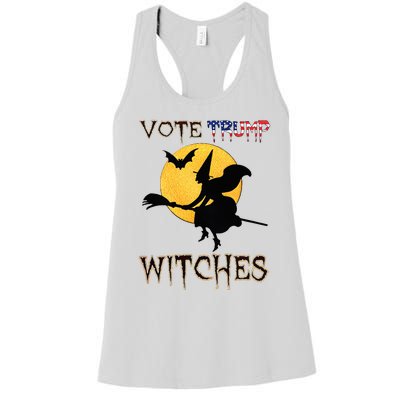 Vote Trump Witches Halloween Women's Racerback Tank