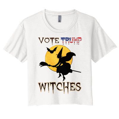 Vote Trump Witches Halloween Women's Crop Top Tee