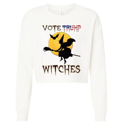 Vote Trump Witches Halloween Cropped Pullover Crew