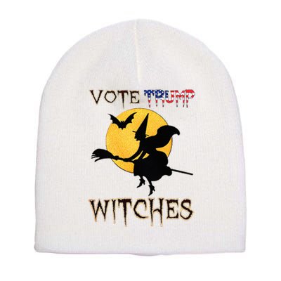 Vote Trump Witches Halloween Short Acrylic Beanie