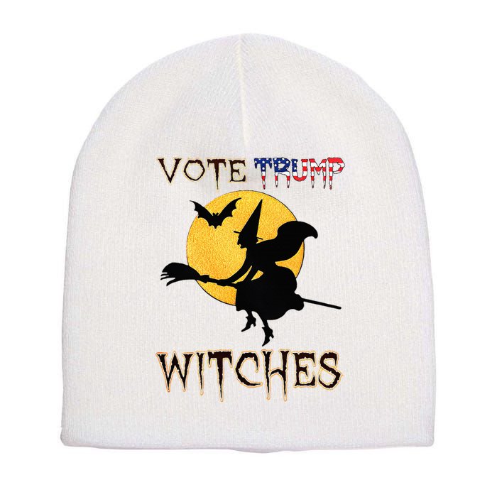 Vote Trump Witches Halloween Short Acrylic Beanie