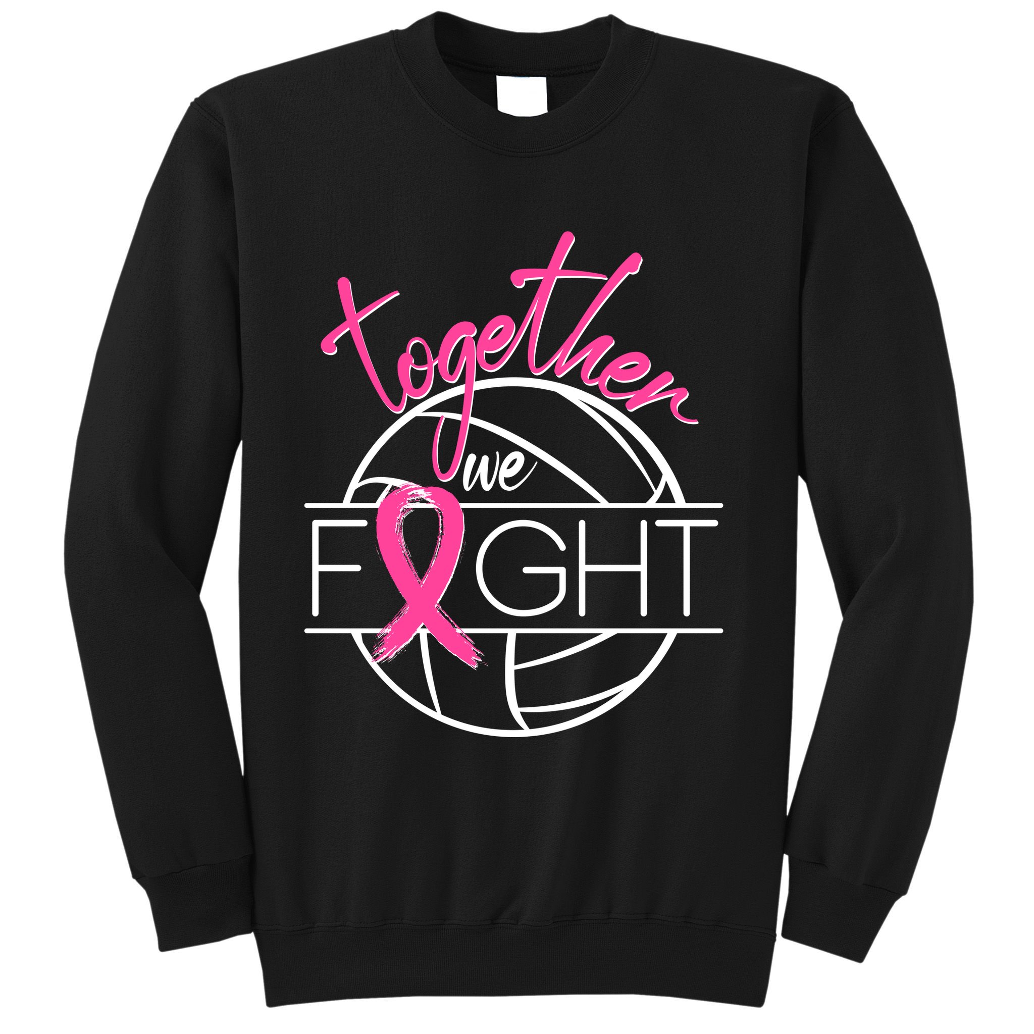Volleyball Together We Fight Breast Cancer Awareness Sweatshirt