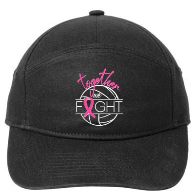 Volleyball Together We Fight Breast Cancer Awareness 7-Panel Snapback Hat