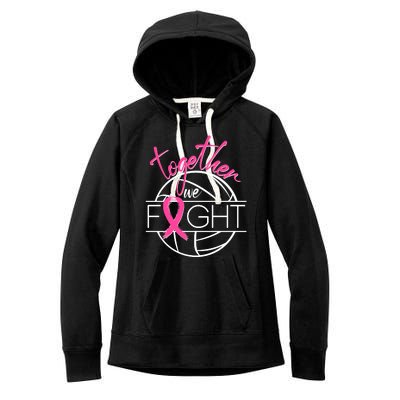 Volleyball Together We Fight Breast Cancer Awareness Women's Fleece Hoodie