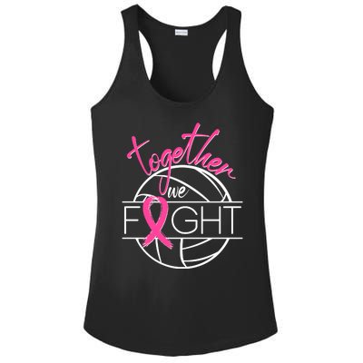 Volleyball Together We Fight Breast Cancer Awareness Ladies PosiCharge Competitor Racerback Tank