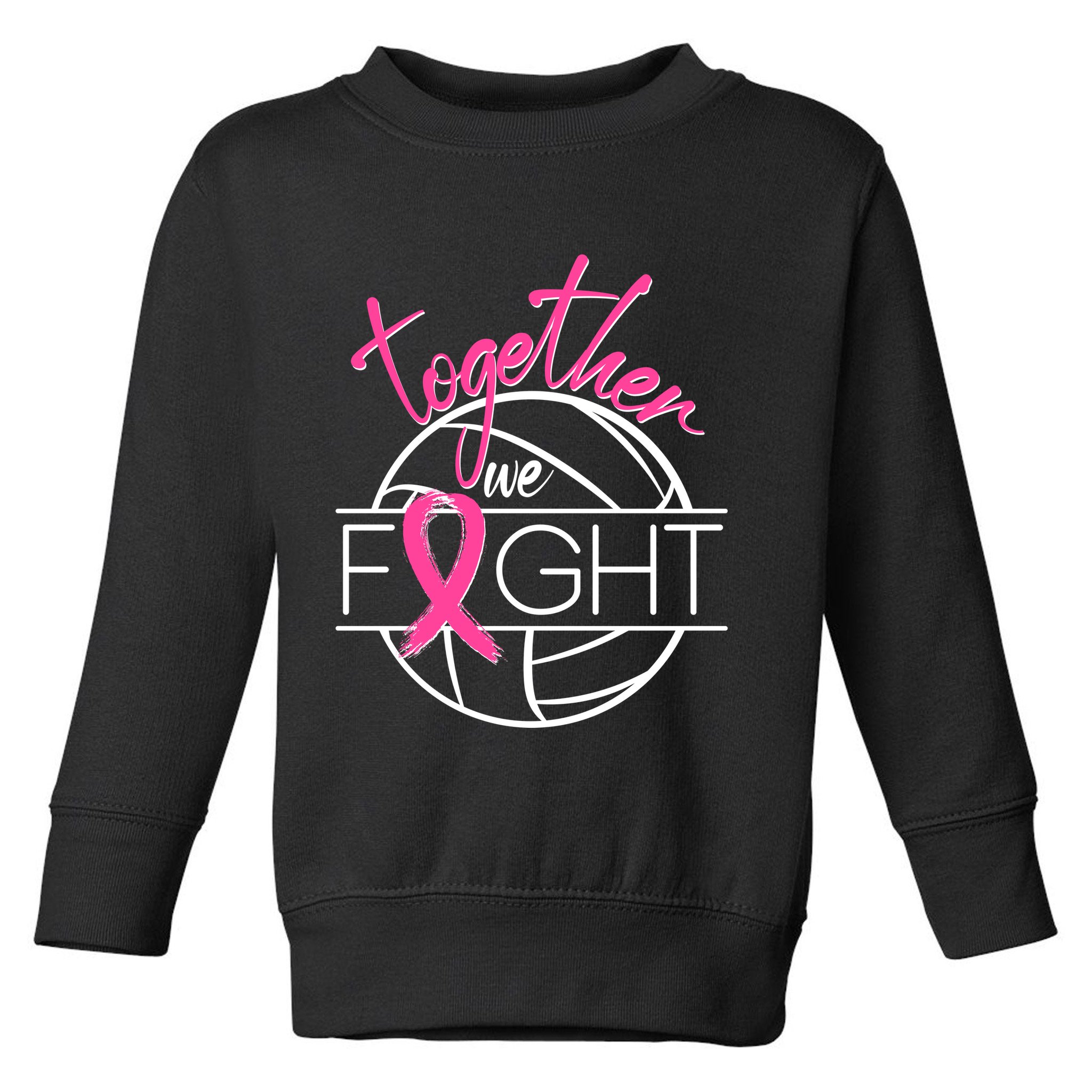 Volleyball Together We Fight Breast Cancer Awareness Toddler Sweatshirt