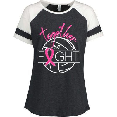 Volleyball Together We Fight Breast Cancer Awareness Enza Ladies Jersey Colorblock Tee