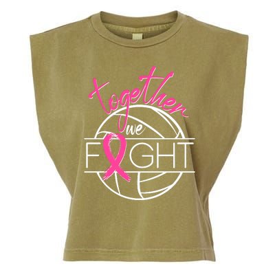 Volleyball Together We Fight Breast Cancer Awareness Garment-Dyed Women's Muscle Tee