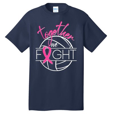 Volleyball Together We Fight Breast Cancer Awareness Tall T-Shirt