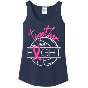 Volleyball Together We Fight Breast Cancer Awareness Ladies Essential Tank