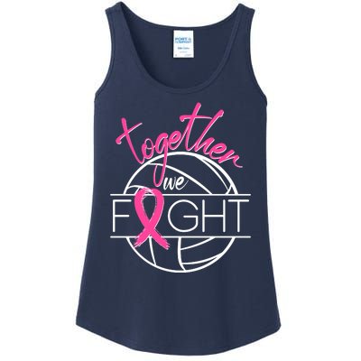 Volleyball Together We Fight Breast Cancer Awareness Ladies Essential Tank