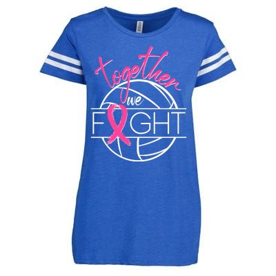 Volleyball Together We Fight Breast Cancer Awareness Enza Ladies Jersey Football T-Shirt