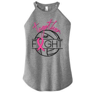 Volleyball Together We Fight Breast Cancer Awareness Women's Perfect Tri Rocker Tank