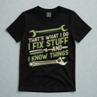 Vintage That's What I Do I Fix Stuff And I Know Things T-Shirt