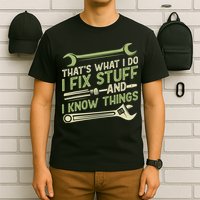 Vintage That's What I Do I Fix Stuff And I Know Things T-Shirt