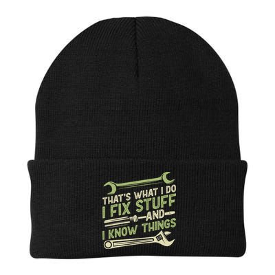 Vintage That's What I Do I Fix Stuff And I Know Things Beanie