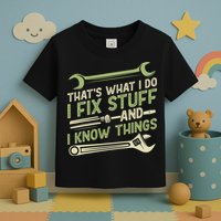 Vintage That's What I Do I Fix Stuff And I Know Things Toddler T-Shirt