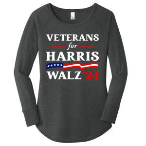 Vote Tim Walz Kamala Harris Us Flag Veterans For Harris Walz 2024 Gift Women's Perfect Tri Tunic Long Sleeve Shirt