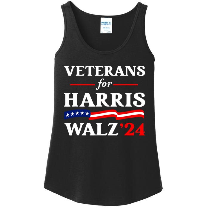 Vote Tim Walz Kamala Harris Us Flag Veterans For Harris Walz 2024 Gift Ladies Essential Tank