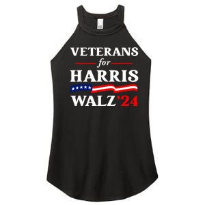 Vote Tim Walz Kamala Harris Us Flag Veterans For Harris Walz 2024 Gift Women's Perfect Tri Rocker Tank