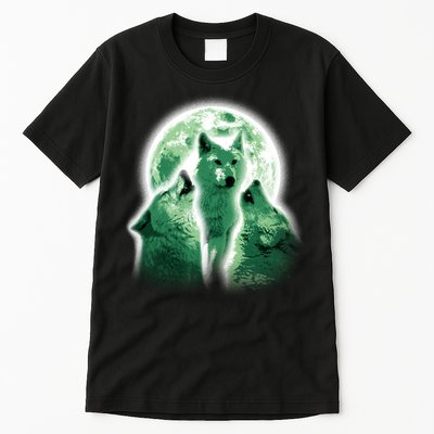 Vintage Three Wolves Moon Design Tall T-Shirt