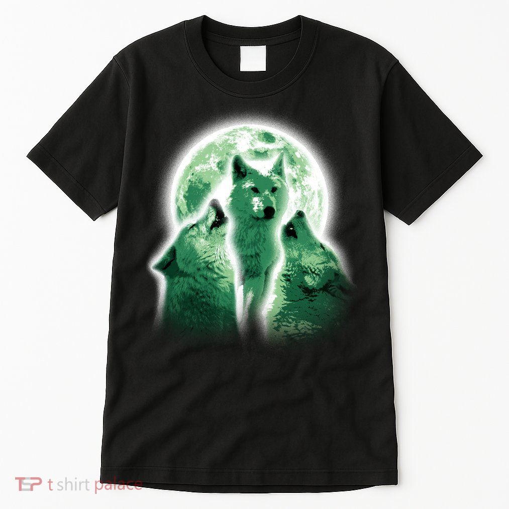 Vintage Three Wolves Moon Design Tall T-Shirt