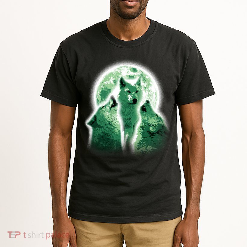 Vintage Three Wolves Moon Design Tall T-Shirt