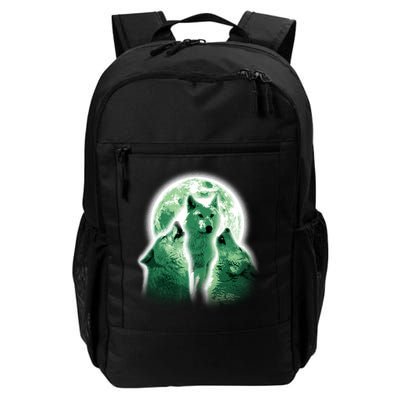 Vintage Three Wolves Moon Design Backpack