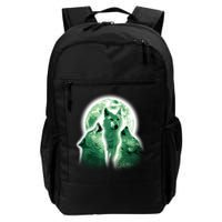Vintage Three Wolves Moon Design Backpack