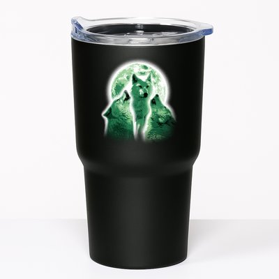 Vintage Three Wolves Moon Design Tumbler