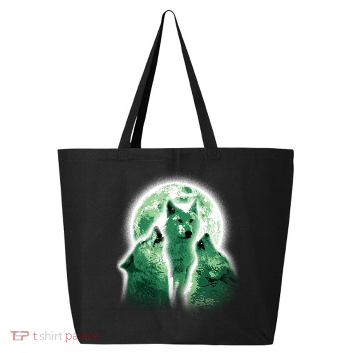 Vintage Three Wolves Moon Design 25L Jumbo Tote