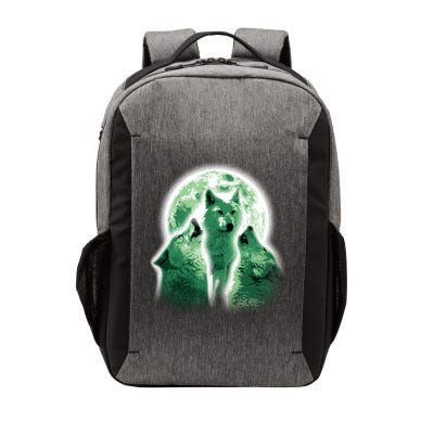 Vintage Three Wolves Moon Design Vector Backpack