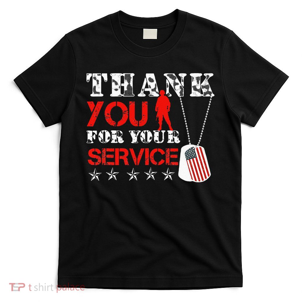 Veteran Thank You For Your Service Military Dog Tags Veteran T-Shirt