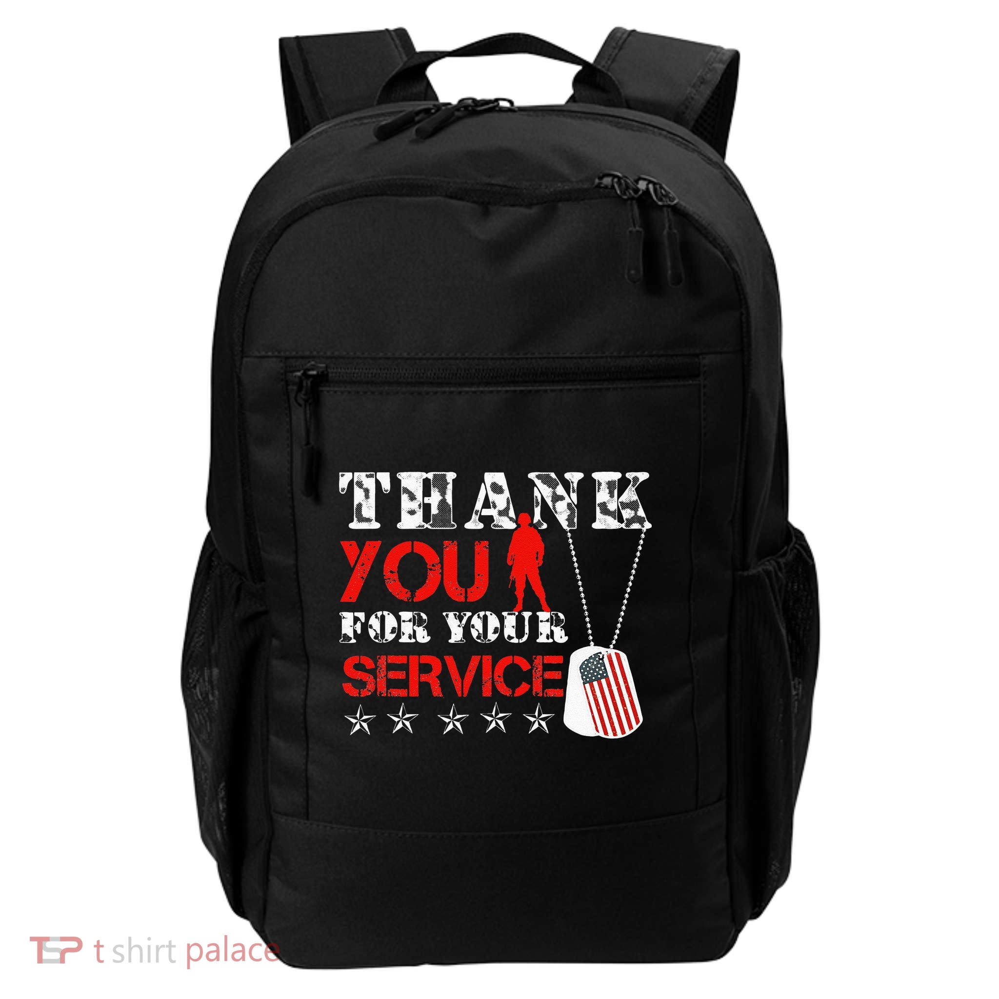 Veteran Thank You For Your Service Military Dog Tags Veteran Backpack