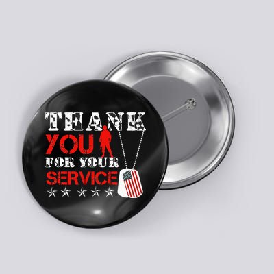 Veteran Thank You For Your Service Military Dog Tags Veteran Button