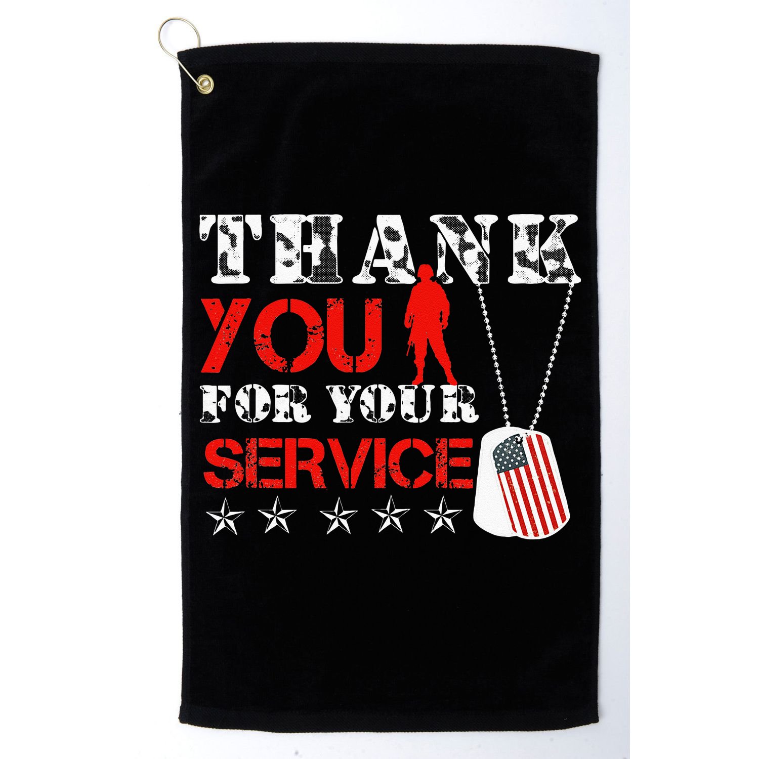 Veteran Thank You For Your Service Military Dog Tags Veteran Golf Towel