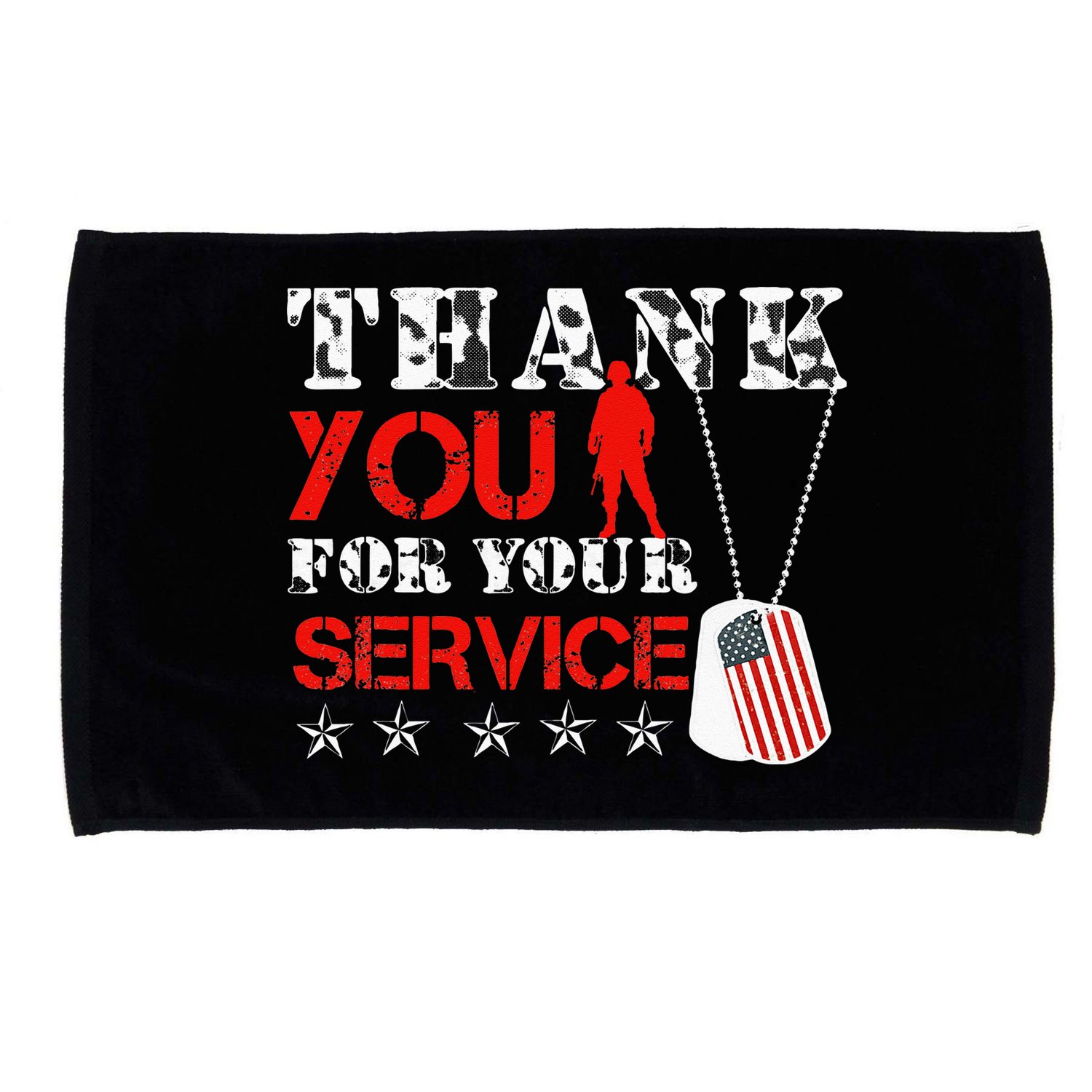 Veteran Thank You For Your Service Military Dog Tags Veteran Microfiber Hand Towel