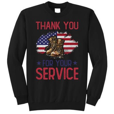 Veteran Thank You For Your Service Funny Veteran's Day USA  Sweatshirt