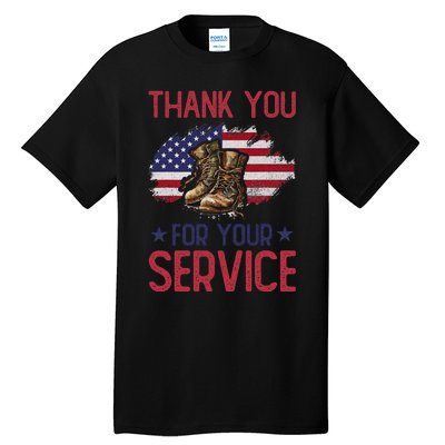 Veteran Thank You For Your Service Funny Veteran's Day USA  Tall T-Shirt