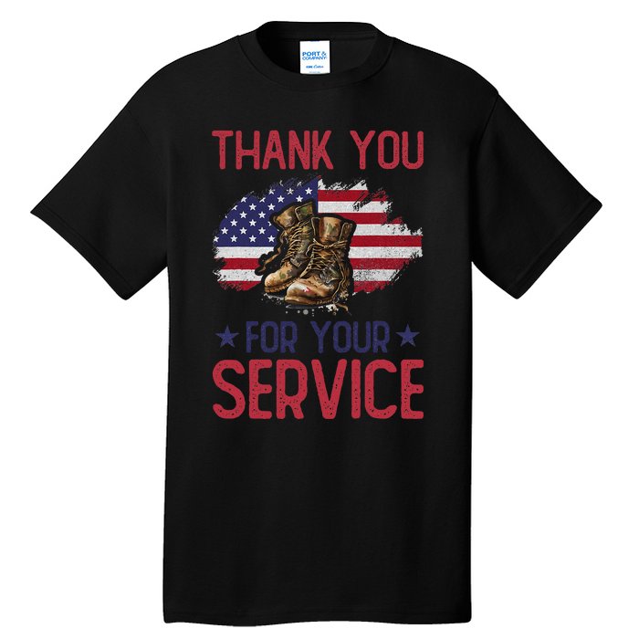 Veteran Thank You For Your Service Funny Veteran's Day USA  Tall T-Shirt