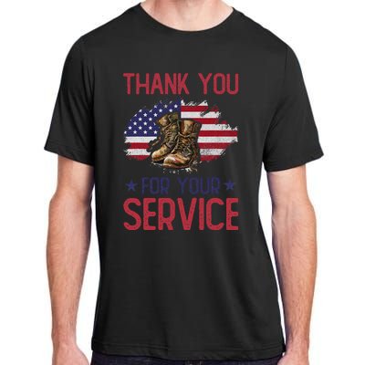 Veteran Thank You For Your Service Funny Veteran's Day USA  Adult ChromaSoft Performance T-Shirt